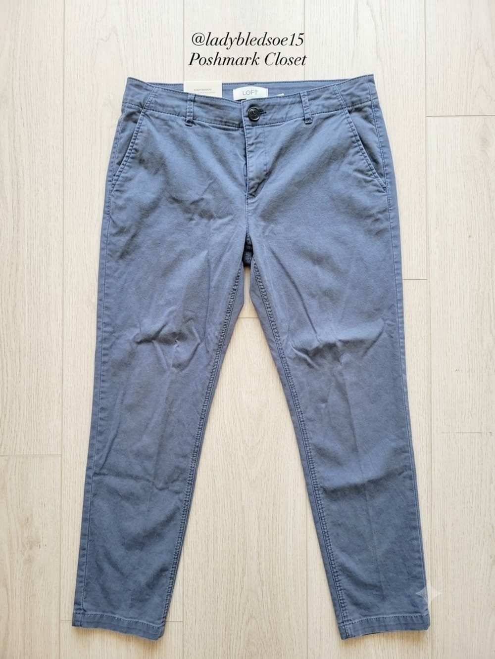 LOFT Women's Slate Blue Chino Pants